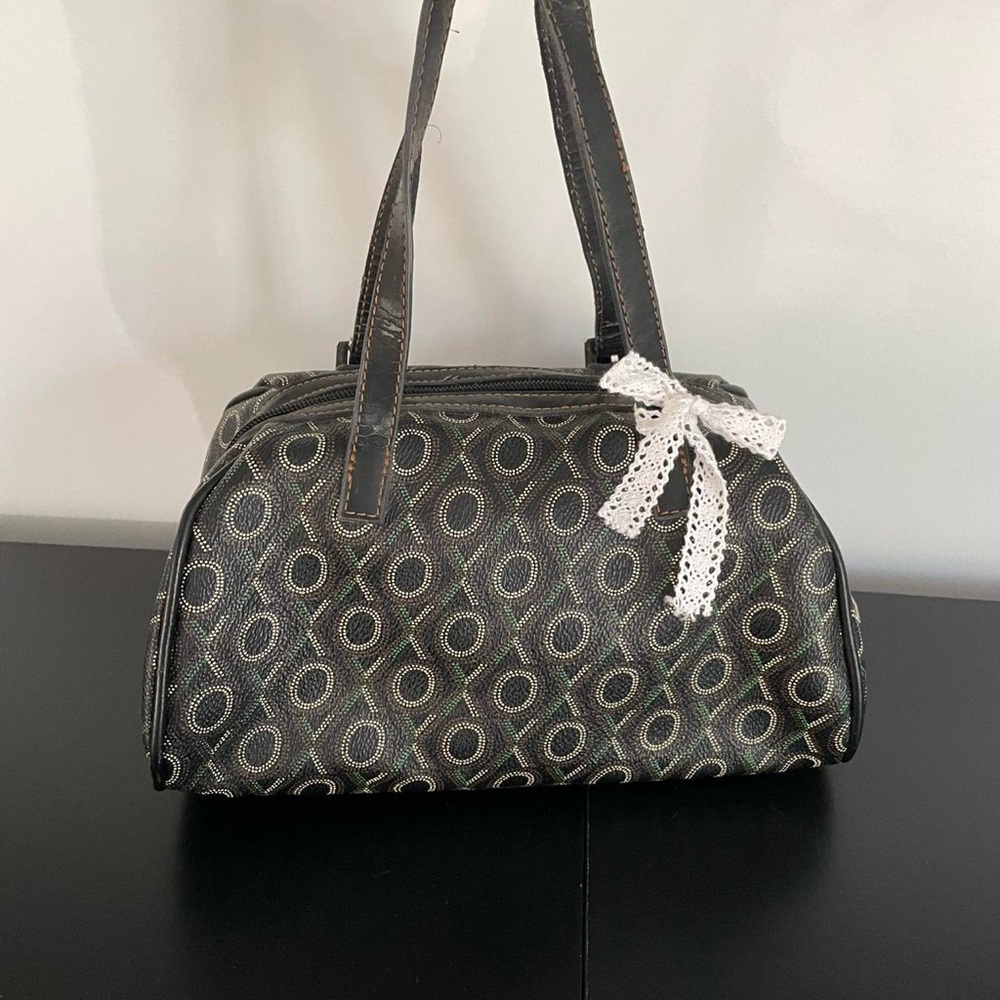VINTAGE Y2K XOXO BLACK BROWN MINI PURSE BAG